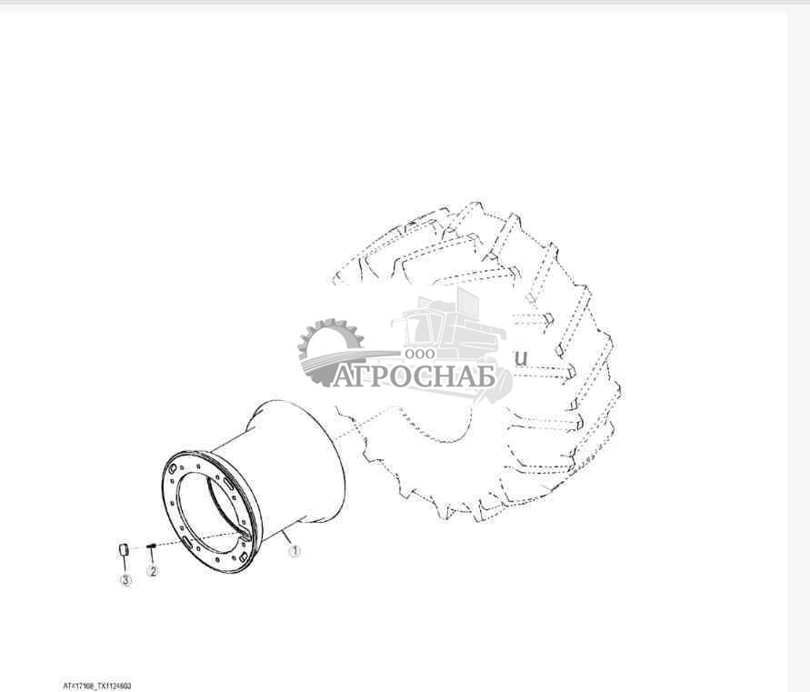 Обода, бескамерные шины 35,5–32 20PR Firestone, только сдвоенные 
